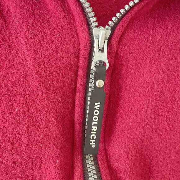 Vg 100% Wool Zip Up Jacket Women’s Small Maroon Red 100% Wool Full Zip Outdoor - Picture 3 of 8